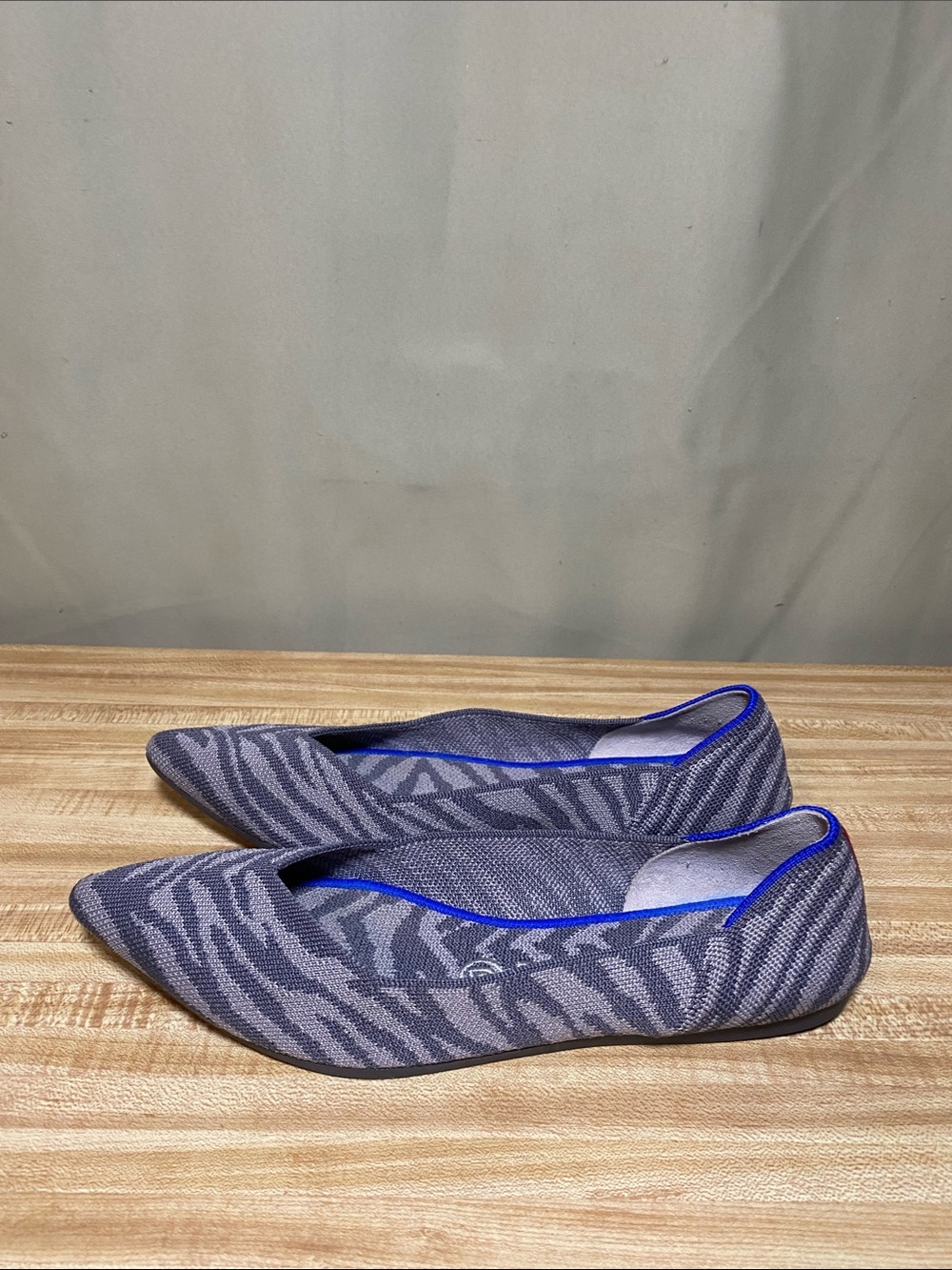 Retired Rothy’s Rothy’s the Point Grey Zebra 8.5 Luxury Ballet Flats EUC